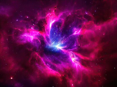 A vivid cosmic explosion symbolizes the mystery surrounding extraterrestrial life and the unknown beyond Earth