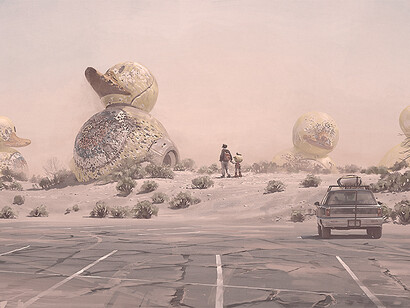 Simon Stålenhag, ilustración de la serie "The Electric State" (2017)