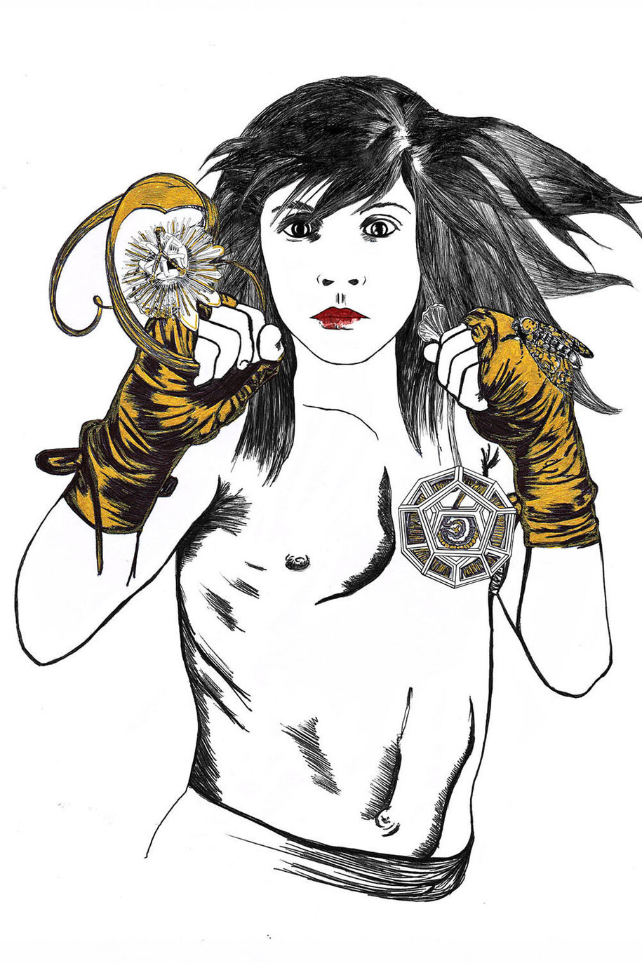 Is Loba, La Confiance du Germe I, 2014, Techniques mixtes, 50 x 50 cm, Courtesy Is Loba