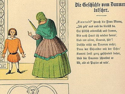 Una illustrazione di Pierino Porcospino di Heinrich Hoffmann