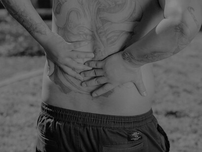 Inflammation located in the lower back area