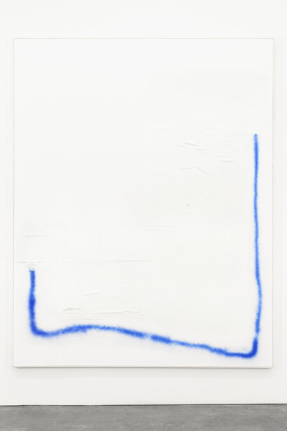David Ostrowski, F (Between Two Ferns), 2015, Acrylic and lacquer on canvas, 94.88 x 75.2 inches (241 x 191 cm)