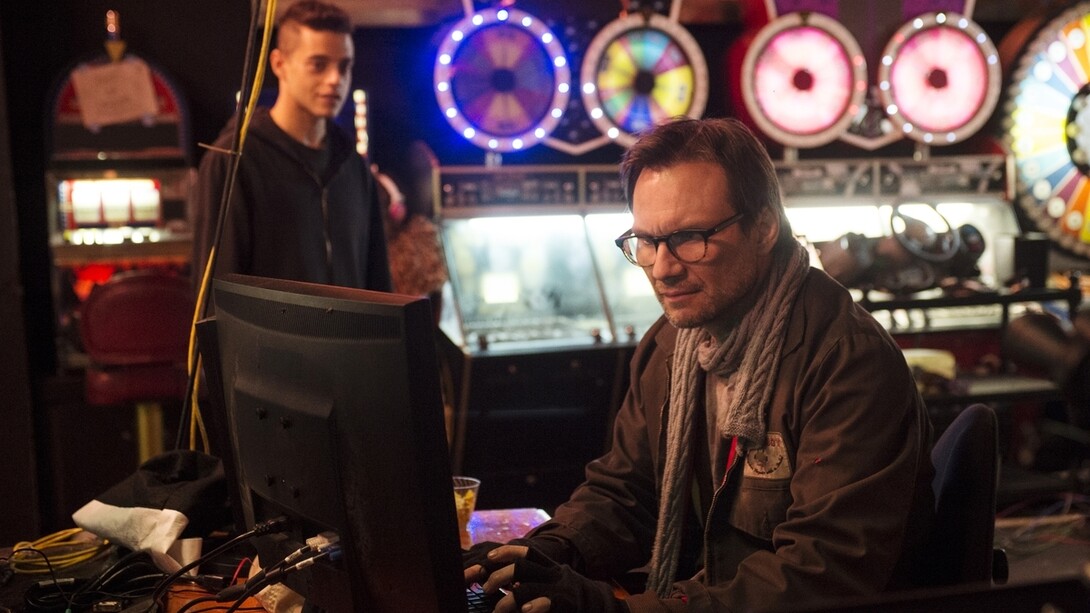 Christian Slater as the main character in "Mr. Robot"