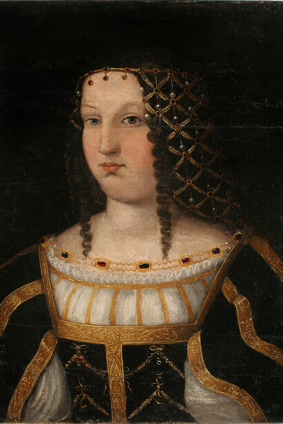 D’après Bartolomeo Veneto, Portrait Présumé de Lucrèce Borgia, 1510, Huile sur bois, H.58 ; L.42 cm, Nîmes, Musée des Beaux Arts © Florent Gardin/MBA-Nîmes