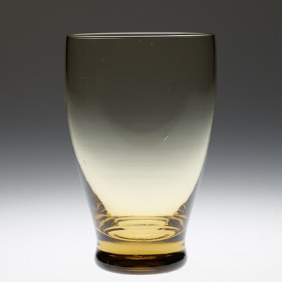 Russel Wright, designer, American, 1904-1976, Morgantown Glass Works, manufacturer, American, 1899-1965, American Modern Juice Glass, 1951, Glass, Height: 9.5 cm (3 3/4 inches) Gift of James Brayton Hall and Mark Hambleton Stevens in honor of Ellen Fitzgibbon Hall, RISD 1945 Apparel 2010.67.7