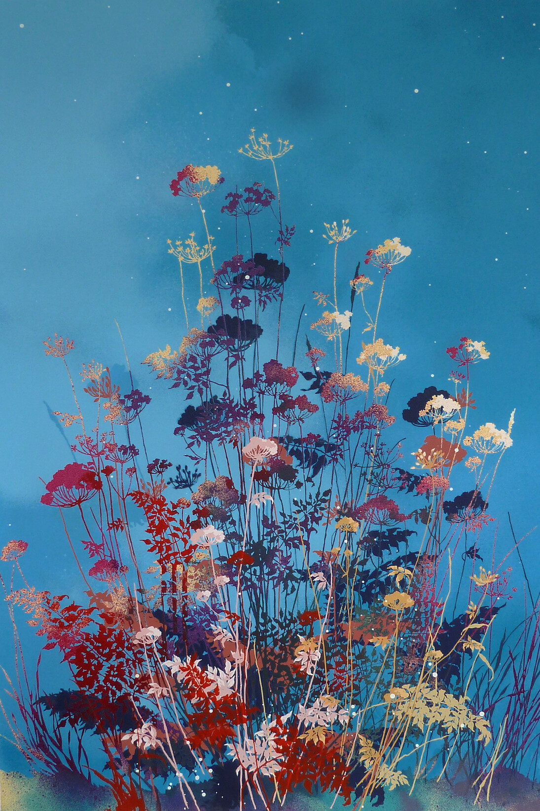 Henrik Simonson, Hemlock Blue, Unframed Screenprint in edition of 80, 80 x 180 cm 