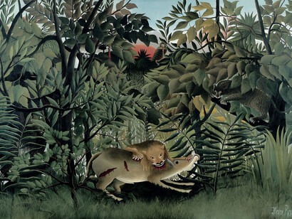 Henri Rousseau, Le lion ayant faim se jette sur l'antilope