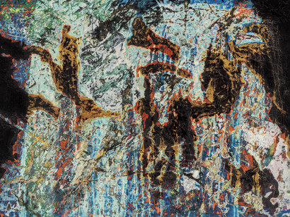 Mark Bradford
A five thousand year old laugh
2019
Mixed media on canvas
182.9 x 243.8 cm / 72 x 96 in
© Mark Bradford
Courtesy the artist and Hauser & Wirth
Photo: Joshua White