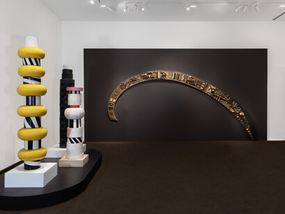 Pomodoro & Sottsass : une amitié vue par Ugo Mulas, vue de l’exposition. Avec l’aimable autorisation de Tornabuoni Art