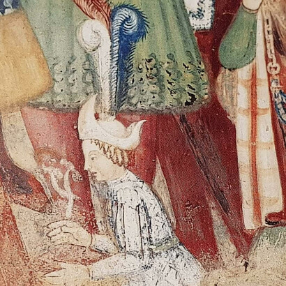 Ritratto di Cosimo de' Medici nel ciclo relativo alla Cavalcata dei Magi. Benozzo Gozzoli, 1459, Cappella dei Magi, Palazzo Medici Riccardi, Firenze