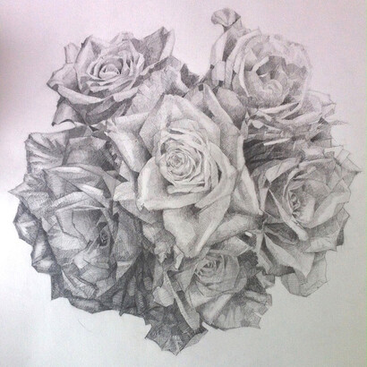 Kieran Crowley, Begging Your Pardon, graphite, 85 x 85cm, image for website