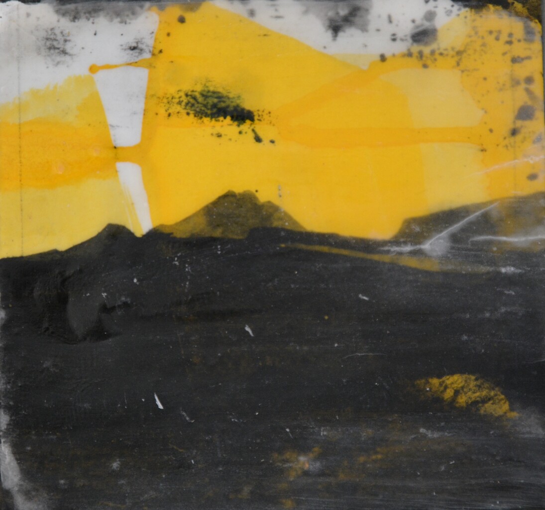 Giovanni Bonaldi, Orizzonte fuori casa, 13 x 12,5 x 3 cm, pigmenti in emulsione acrilica, 2014