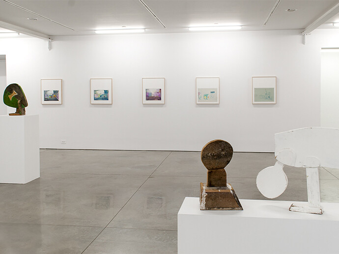 Tim Braden, installation of "Porthmeor" exhibition, 2014. Courtesy of Ryan Lee, New York.