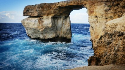 Malta. Gruta azul