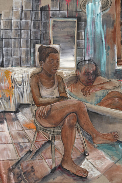 Johanna Mirabel, Cascade, 2024. Avec l'aimable autorisation de l'artiste et de la Galerie Mariane Ibrahim. Photo de Fabrice Gousset