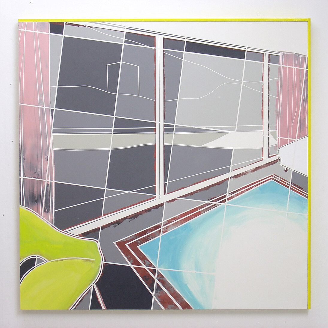 David Ben White, Inside Outside 3, 2015, Mixed media, 123 x 123 cm

