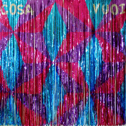 Daniel González, Cosa Vuoi, 2015, collage in mylar, 200 x 200 cm, Courtesy dell'Artista