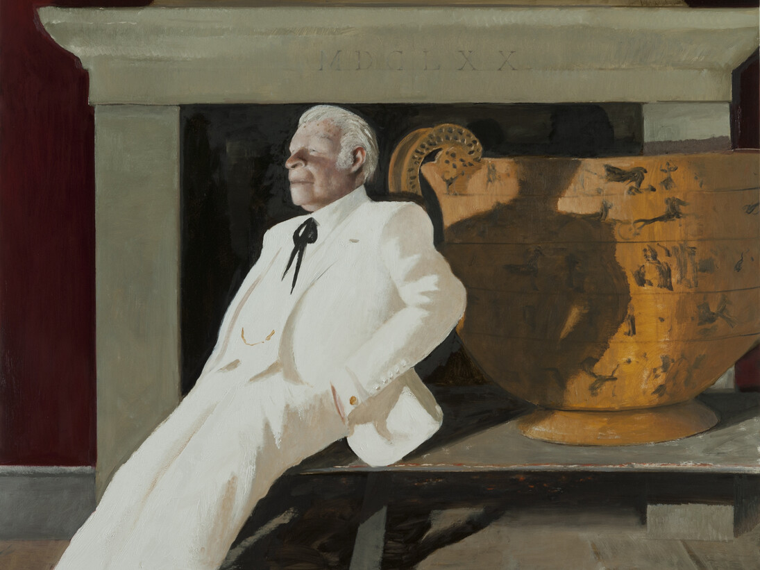 Julio Larraz, At The Villa Degli Angeli, 2013, Oil on Canvas, 62 x 70 in