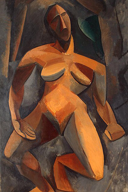 Pablo Picasso; Dryad, 1908, Museo Estatal del Hermitage, San Petersburgo (detalle)