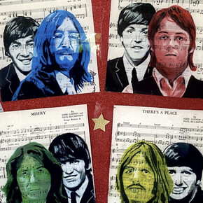 Artnwordz, The Beatles now and then. From the Red Dot Miami fair. Courtesy of Redwood Art Group