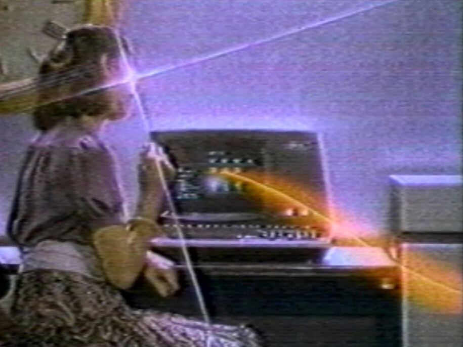 Dara Birnbaum. PM Magazine. 1982. Four-channel video (color, three channels of stereo sound; 6:30 min.), black-and-white photographs. Dimensions variable. The Modern Women’s Fund and the Contemporary Arts Council of The Museum of Modern Art. © 2014 Dara Birnbaum. Courtesy the artist and Marian Goodman Gallery, New York and Paris