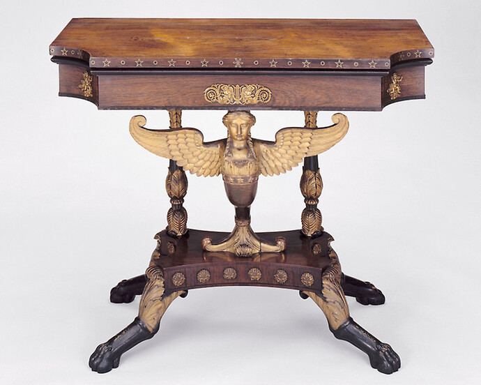 Charles-Honoré Lannuier, American, born France, 1779-1819, Card Table, c. 1815