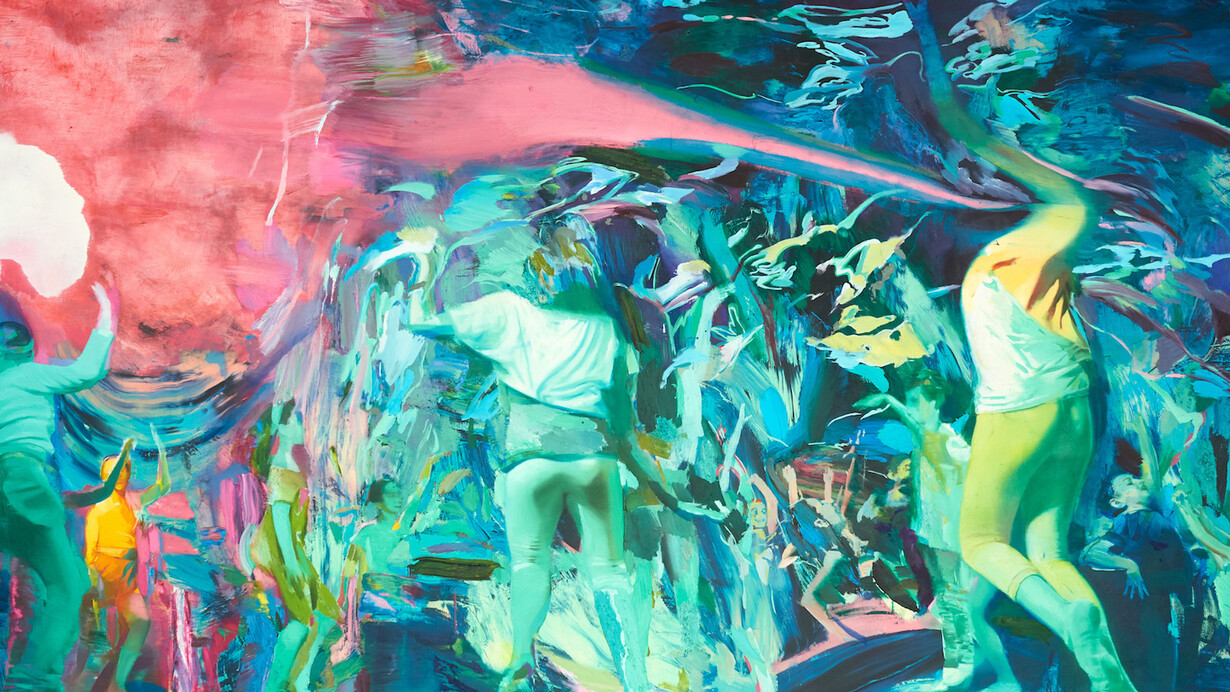 Giuseppe Gonella, Vivenze II, 2016_17, oil on canvas, 200x300cm. Courtesy Galleria Giovanni Bonelli