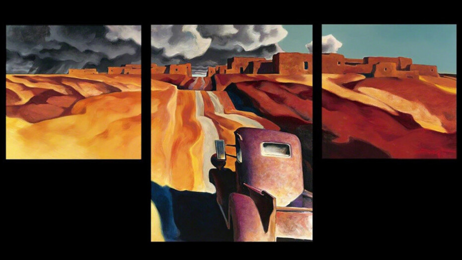 Paintings by Z. Z. Wei. Courtesy of Blue Rain Gallery