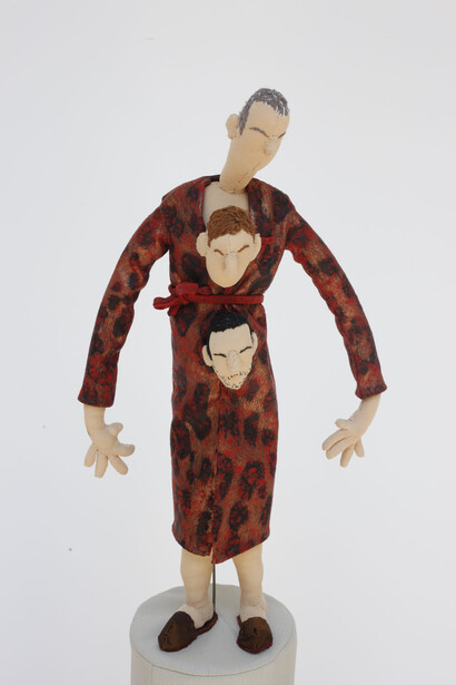 Merav Kamel, Halil Balabin, The Collector, cloth sculpture, 2015