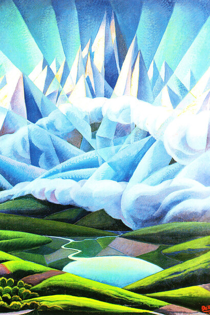 Gerardo Dottori, Ascending Forms (or Ascending Forces), 1930, Oil on canvas, 188 x 143.5 cm, Comune di Perugia