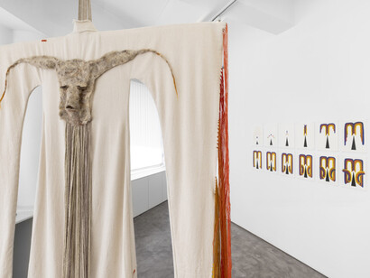 Magda Delgado, O aparecimento de seres perniciosos e outras infestações abençoadas, vista da exposição. Cortesia da Galeria No-No