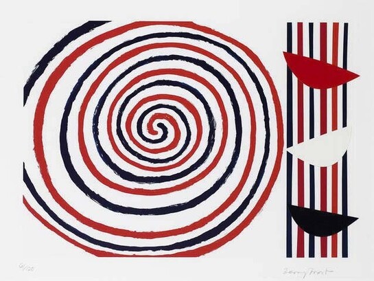 Sir Terry Frost RA, 1915-2003, 'Spirals', 2003, Screenprint and collage, 358 x 499 mm, Edition 125. From: Dominic Kemp Modern British Prints