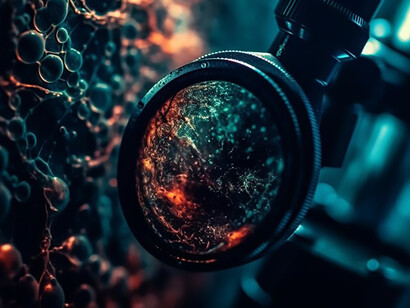 An evocative image portraying the fascinating intricacies of infected cells, offering a visual exploration into the dynamics of viral invasion and its profound impact on cellular structures