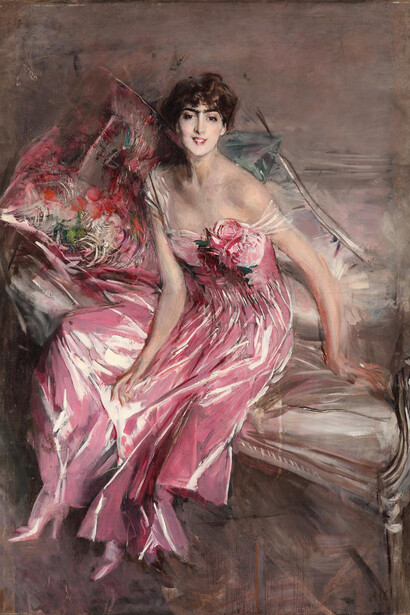 Giovanni Boldini. La signora in rosa, 1916