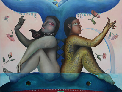 Georgia Dymock, Submerged, Chewing Emerald (detail), 2023. Courtesy of JD Malat Gallery