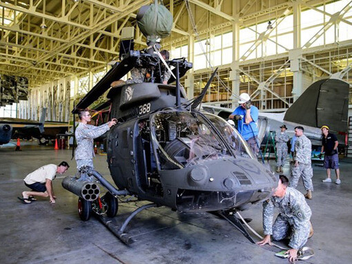 BELL OH-58D Kiowa Warrior. Courtesy of Pearl Harbor Aviation Museum