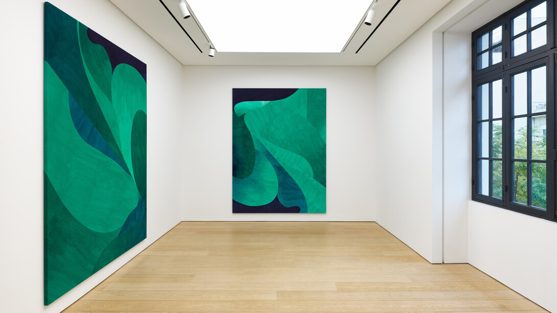 Sarah Crowner, Night for day, exhibition view. Courtesy of Gagosian