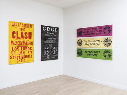Robert Thomas, It’s only rock and roll, exhibition view. Courtesy of Casterline/Goodman Gallery