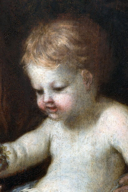 Pietro da Cortona, Madonna con Bambino e Santa Martina, particolare