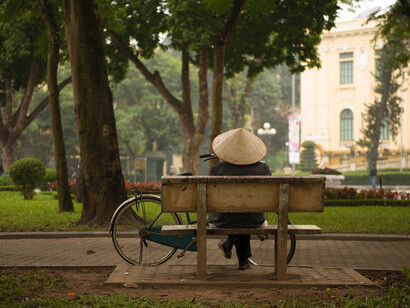 Una pausa sotto gli alberi