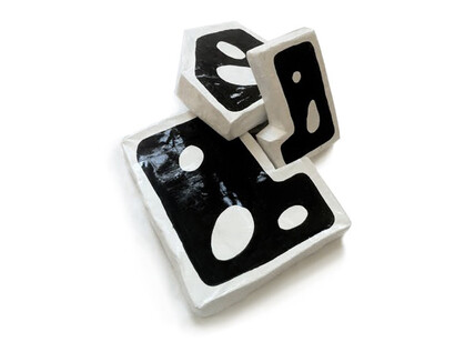 Allegra Pacheco, Steaks, Paper-mache and acrylic paint, 2015