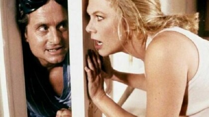 Michael Douglas and Kathleen Turner in The War of the Roses.