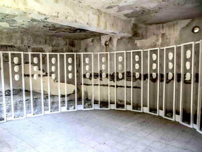 The Present Past, sculptural installation in Spaç Prison, photo by Kristian Zara