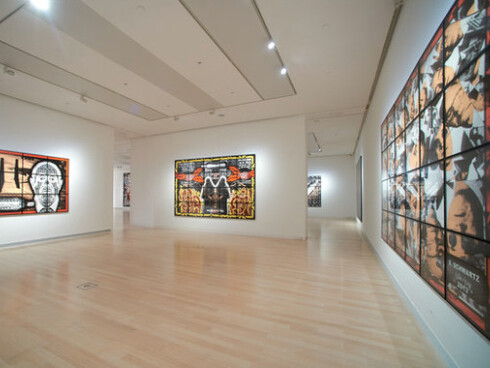 Gilbert & George Scapegoating, Exhibition view. Courtesy of Ludwig Museum