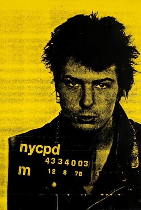 Russell Young, Sid Vicious - from the 'pig portrait' series, yellow and black