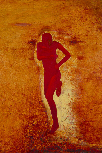 Nathan Oliveira, The runner (detail). Courtesy of LewAllen Galleries