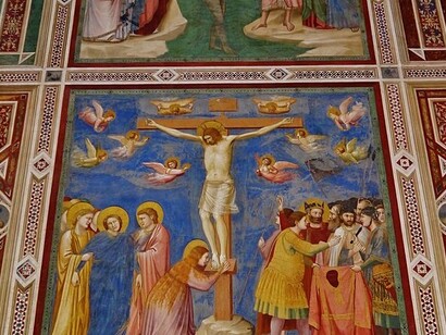 Gesù in croce, affresco di Giotto, Cappella degli Scrovegni, Padova