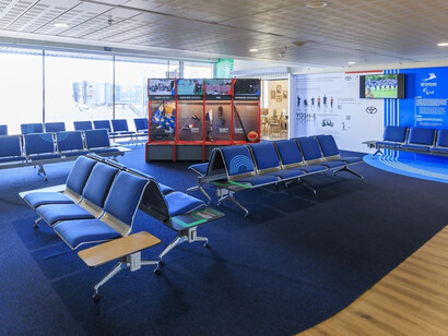 Paralympic gate no. 8, exhibition view. Courtesy of Estonian Sports and Olympic Museum