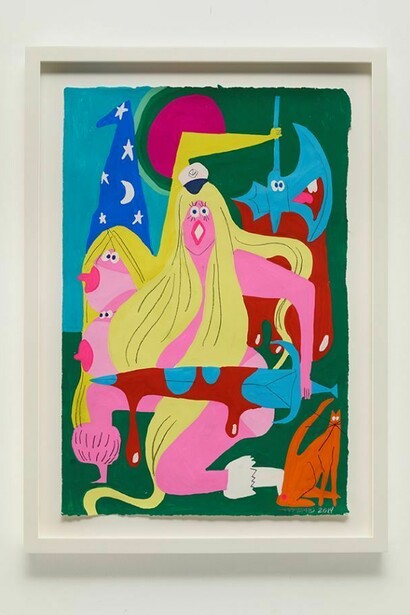 Todd James, Beyond the Gates, 2013, Gouache & graphite on paper, 22 1/2 x 14 1/2 inches