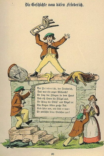 Una illustrazione di Pierino Porcospino di Heinrich Hoffmann